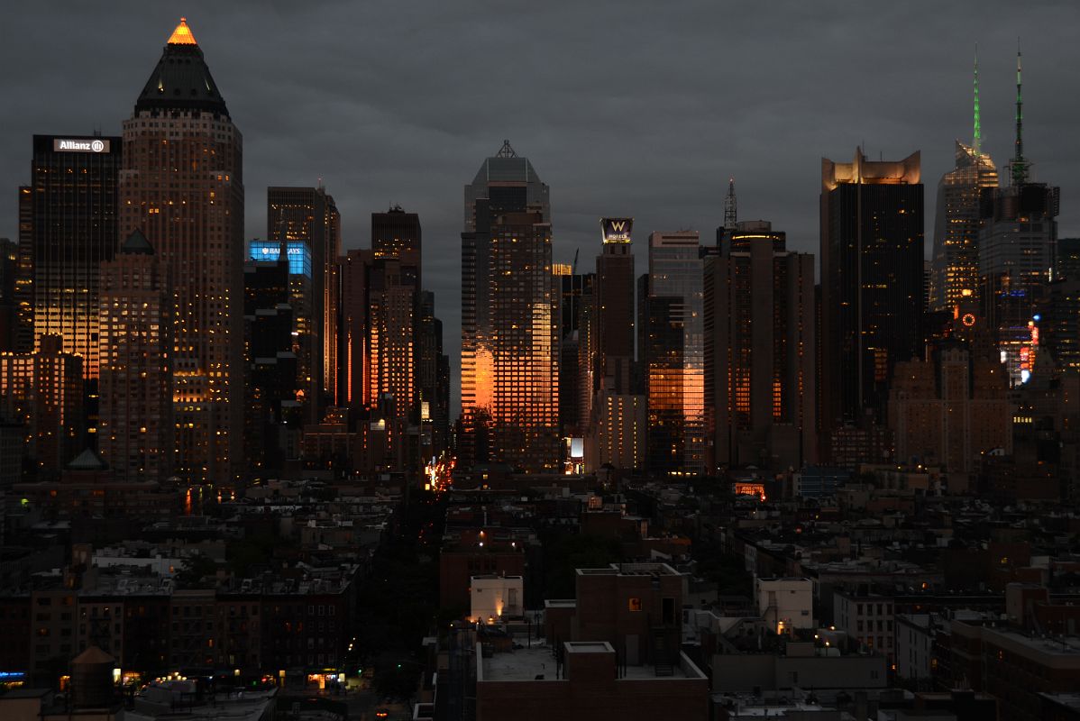 38 Paramount Plaza, One Worldwide Plaza, Morgan Stanley Building, One Astor Plaza, Bank Of America After Sunset From New York Ink48 Hotel Rooftop Bar